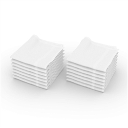 12x12- Premium White Washcloths - 1Lb/doz100% Cotton