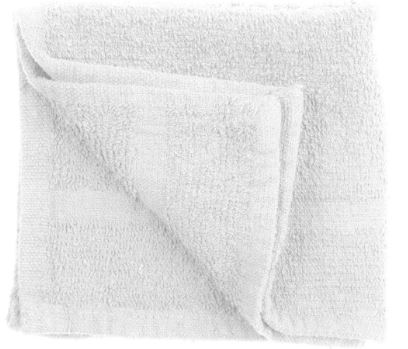 12 Pack - 12 x 12 White Cotton Value Washcloth Rags  Spa Painting Cleaning  Face - 1 LB Per Dozen 